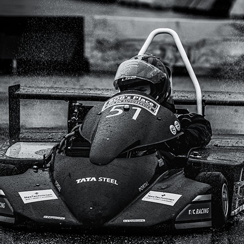 Greenkarting ROCvA-Racing tijdens regenachtige Trackday Venray